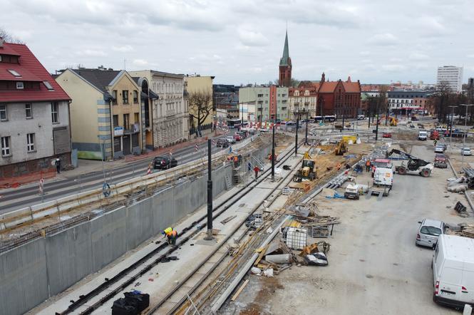 Budowa linii tramwajowej wzdluż u. Kujawskiej