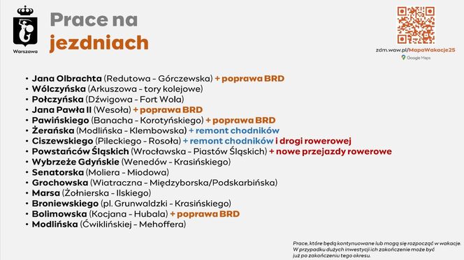 Remonty w Warszawie 2025