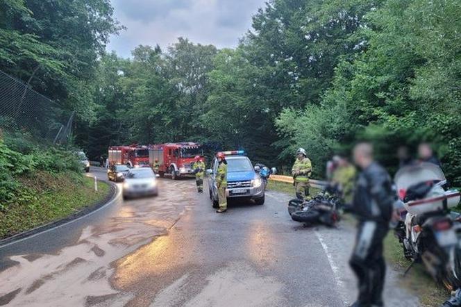 Motocykliści uważajcie na drodze.  Znowu wypadek. Tym razem w Żegiestowie