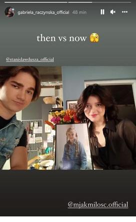 M jak miłość na planie.  Gabriela Raczyńska (Basia), Stanisław Dusza (Jasiek)