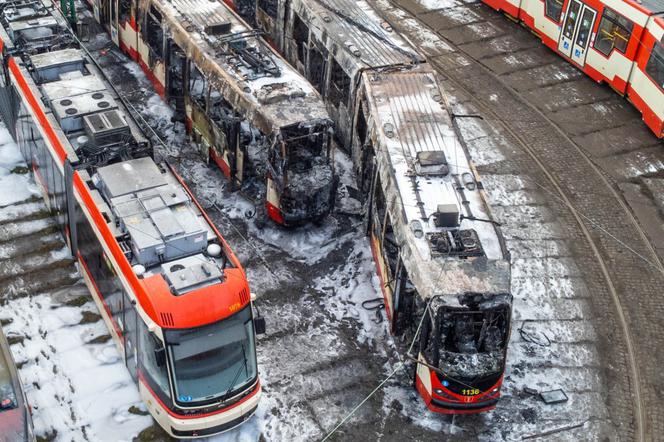 Pożar w zajezdni tramwajowej w Nowym Porcie
