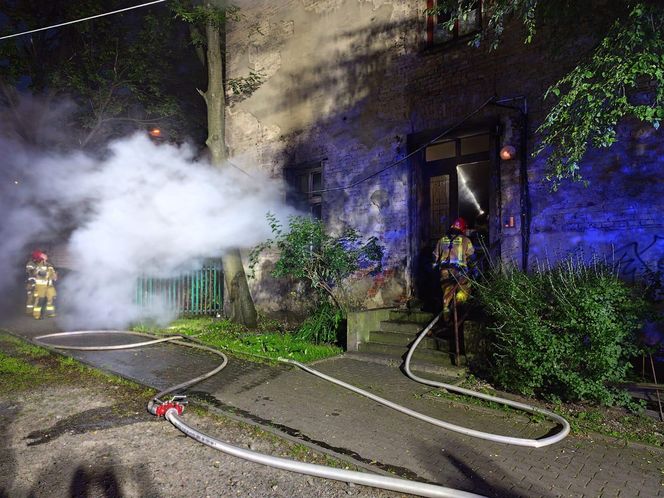 Pożar budynku wielorodzinnego w Bielsku-Białej