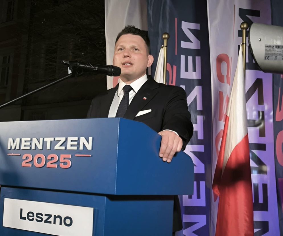 Sławomir Mentzen w Lesznie: ostro o rządzie, imigrantach i zielonym ładzie