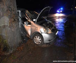 Toyota roztrzaskała się na drzewie, 20-latka nie miała szans