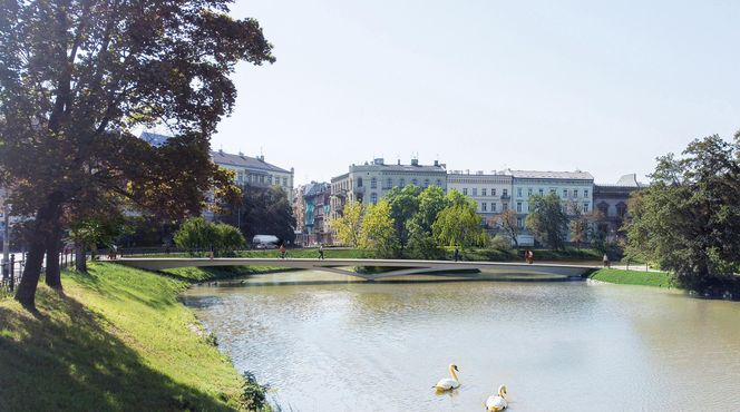 Wizualizacje Kładki Łąbędziej we Wrocławiu