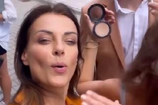 Barwy szczęścia na planie Kasia (Katarzyna Glinka), Łukasz (Michał Rolnicki)