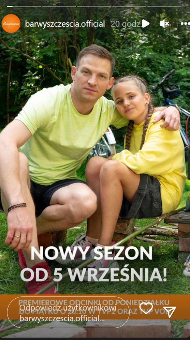 Barwy szczęścia po wakacjach 2022. Łukasz (Michał Rolnicki), Paulinka (Lena Jastrzębska) 
