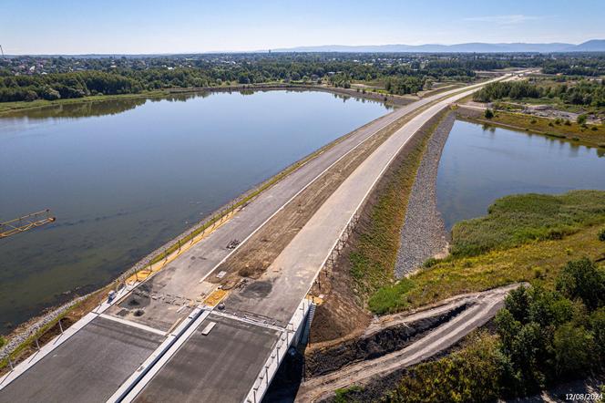 Plac budowy S1 Oświęcim - Dankowice w sierpniu 2024