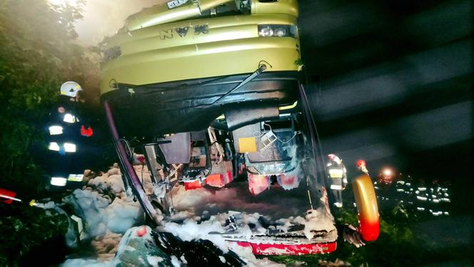 Tragiczny wypadek ukraińskiego autobusu w Leszczawie Dolnej