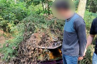 Poszukiwany 45-latek ukrywał się w lesie