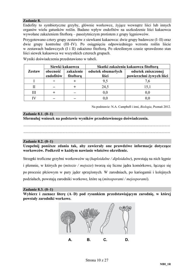 Matura 2019 z biologii [ARKUSZE CKE, ODPOWIEDZI]