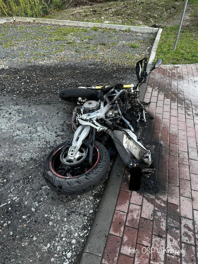Motocyklista przewrócił się na progu zwalniającym i uderzył w drzewo. 42-latek zginął na miejscu