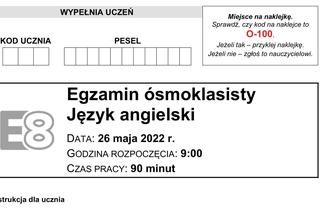 Egzamin ósmoklasisty angielski 2022 - ARKUSZE, ODPOWIEDZI, ZADANIA, OPINIE, PDF