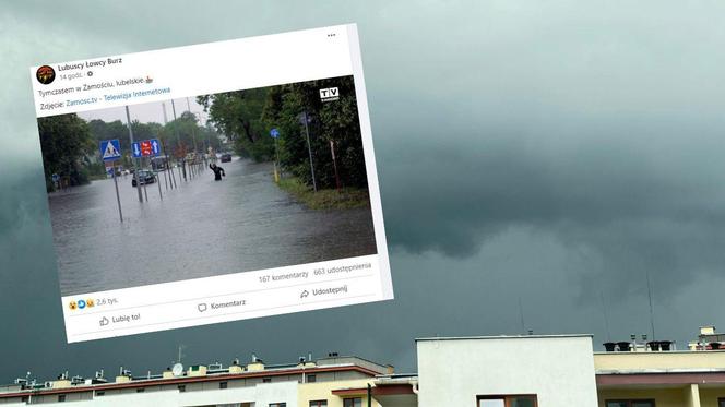 Ludzie uwięzieni w samochodach, zalane szkoły i kościoły. Tak wyglądała burza w Zamościu!