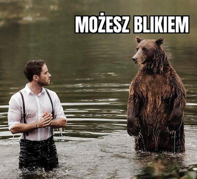 Najlepsze memy z białym misiem z Krupówek!