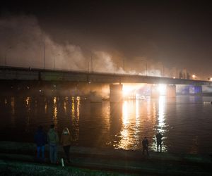 Pożar Mostu Łazienkowskiego 14.02.2015