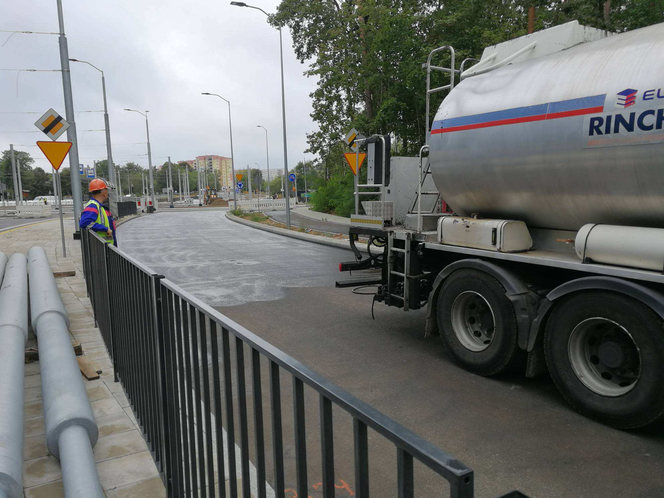 Postępy prac na budowie ul. Arkońskiej