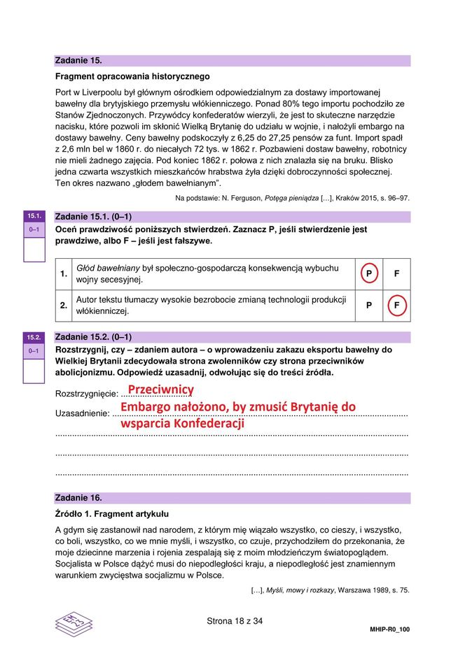 Matura historia 2025: Odpowiedzi i arkusze CKE [19.05.2025] nowa formuła 2023	