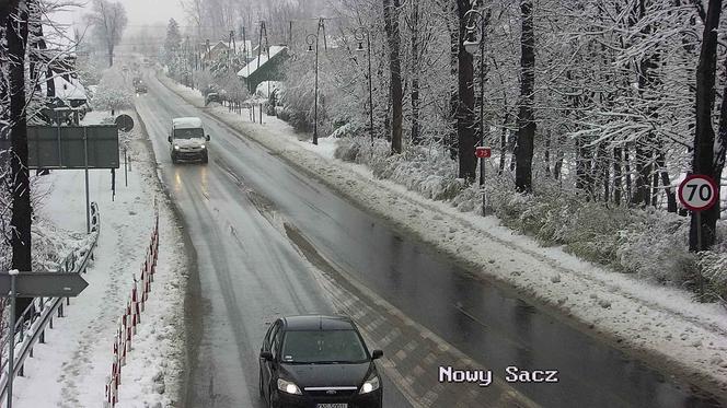 Bardzo trudne warunki na drogach w Małopolsce