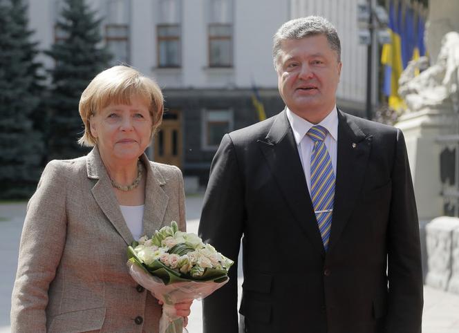 Angela Merkel i Petro Poroshenko w Kijowie 