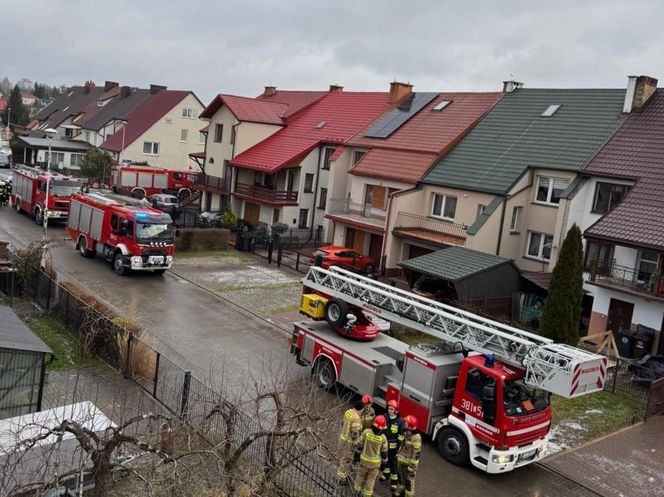 Pożar na ul. Jordana w Zamościu