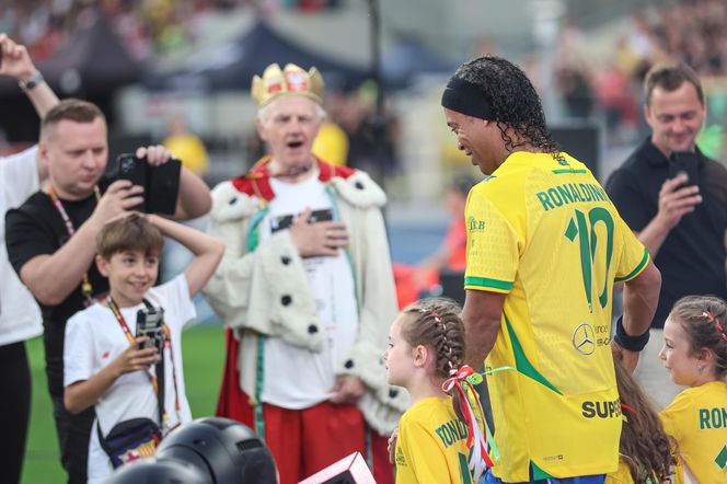 Ronaldinho na Stadionie Śląskim w meczu gwiazd Polska - Brazylia