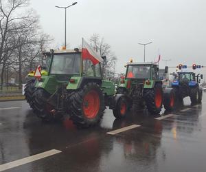 Setki traktorów na ulicach Leszna. Trwa ogólnopolski protest rolników