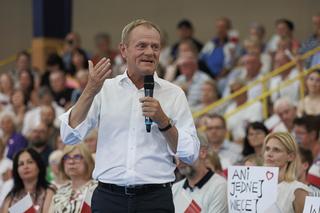 Donald Tusk w Jeleniej Górze: Oskarżam polski rząd o sprowadzanie do Polski niekontrolowanej liczby ludzi