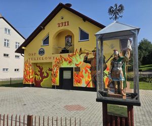 Niezwykły mural strażaków OSP w Tuligłowach