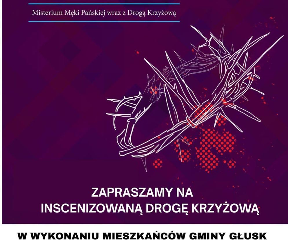 Plakat zapowiadający Drogę Krzyżową Kielich Goryczy