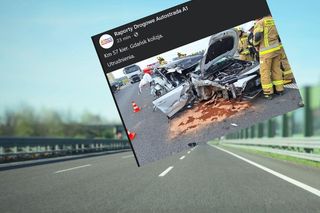 Kolizja na autostradzie A1 w kierunku Gdańska. Są utrudnienia w ruchu 