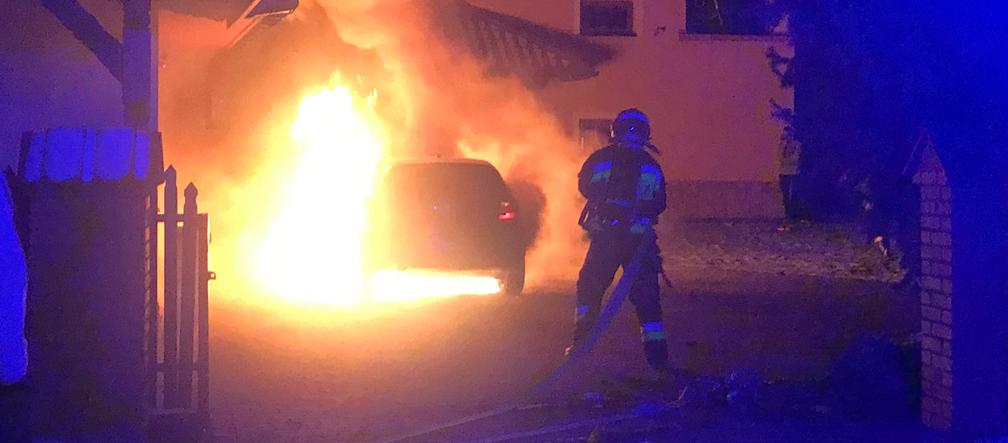 Pożar BMW 118d E81. Auto spłonęło na Podkarpaciu