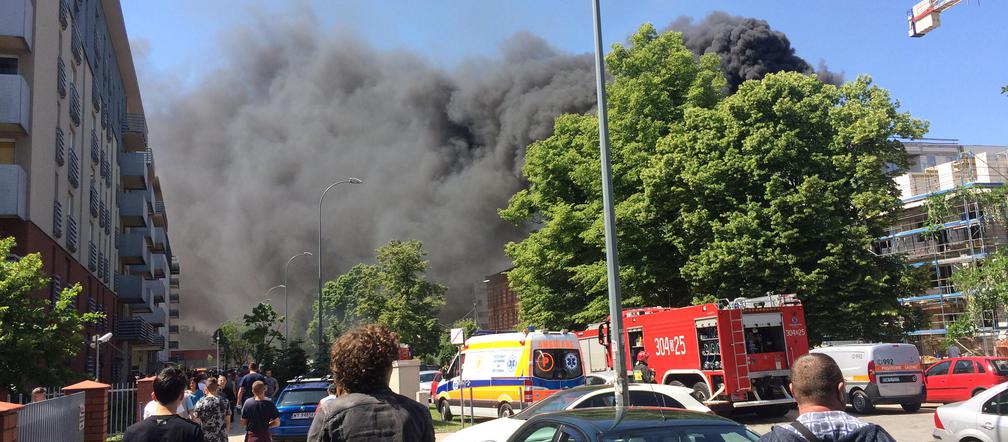 Pożar wieżowca na Tęczowej