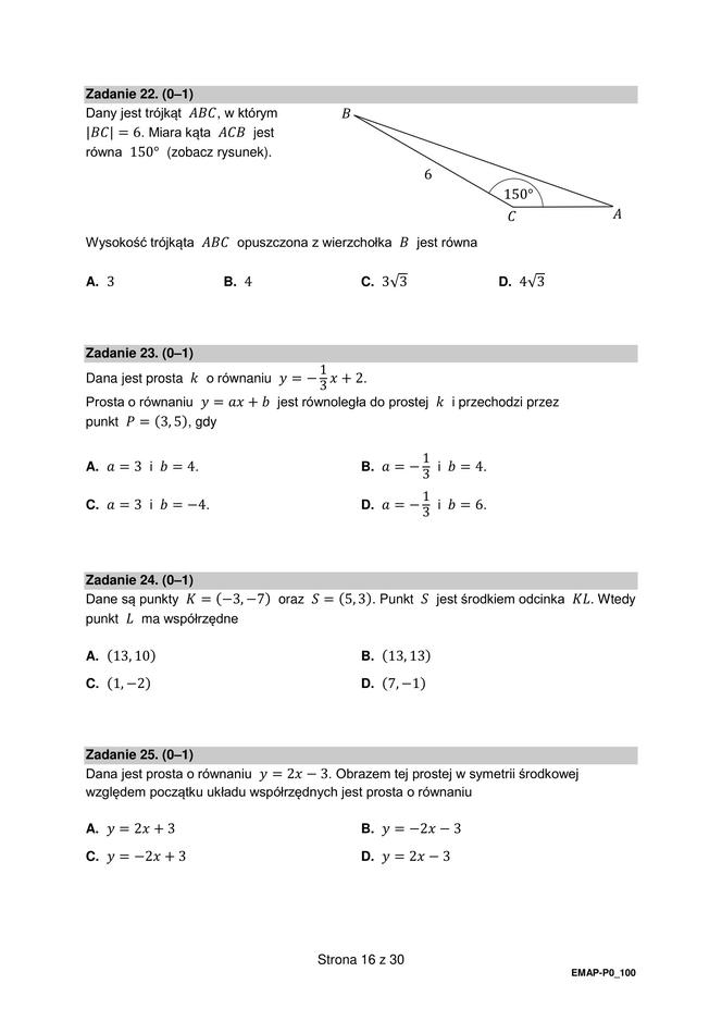 Matura z matematyki 2023 - arkusze CKE stara formuła