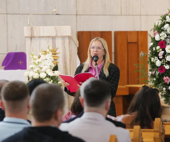 Rogalska przeczytała mowę pożegnalną żony Tomasza Jalubiaka.