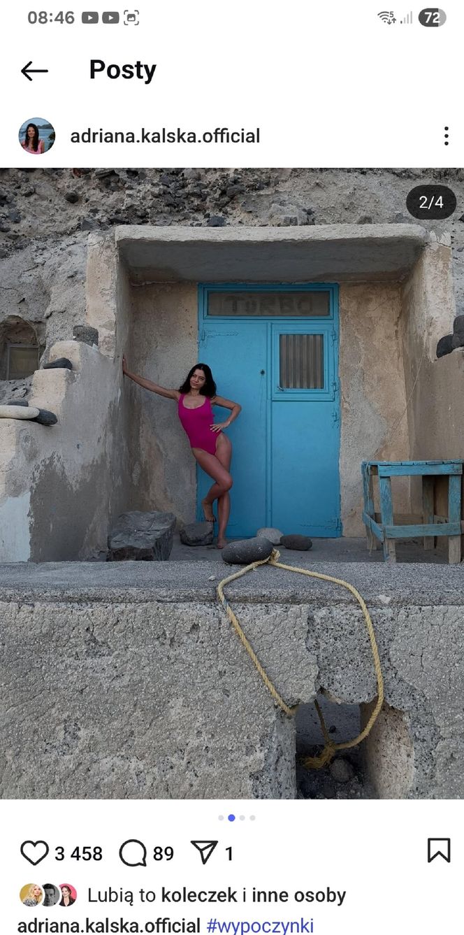 Adriana Kalska (Iza z M jak miłość) pokazała na Instagramie zdjęcia z wakacji