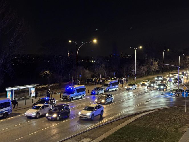 Warszawa. Ostatnie Pokolenie kontra policja. Kolejna próba zablokowania Wisłostrady [ZDJĘCIA].