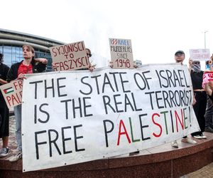 Protesty przed Polska - Izrael na Eurobasket 2025