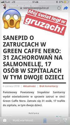 Miejski Drwal o zatruciu w Green Cafe Nero