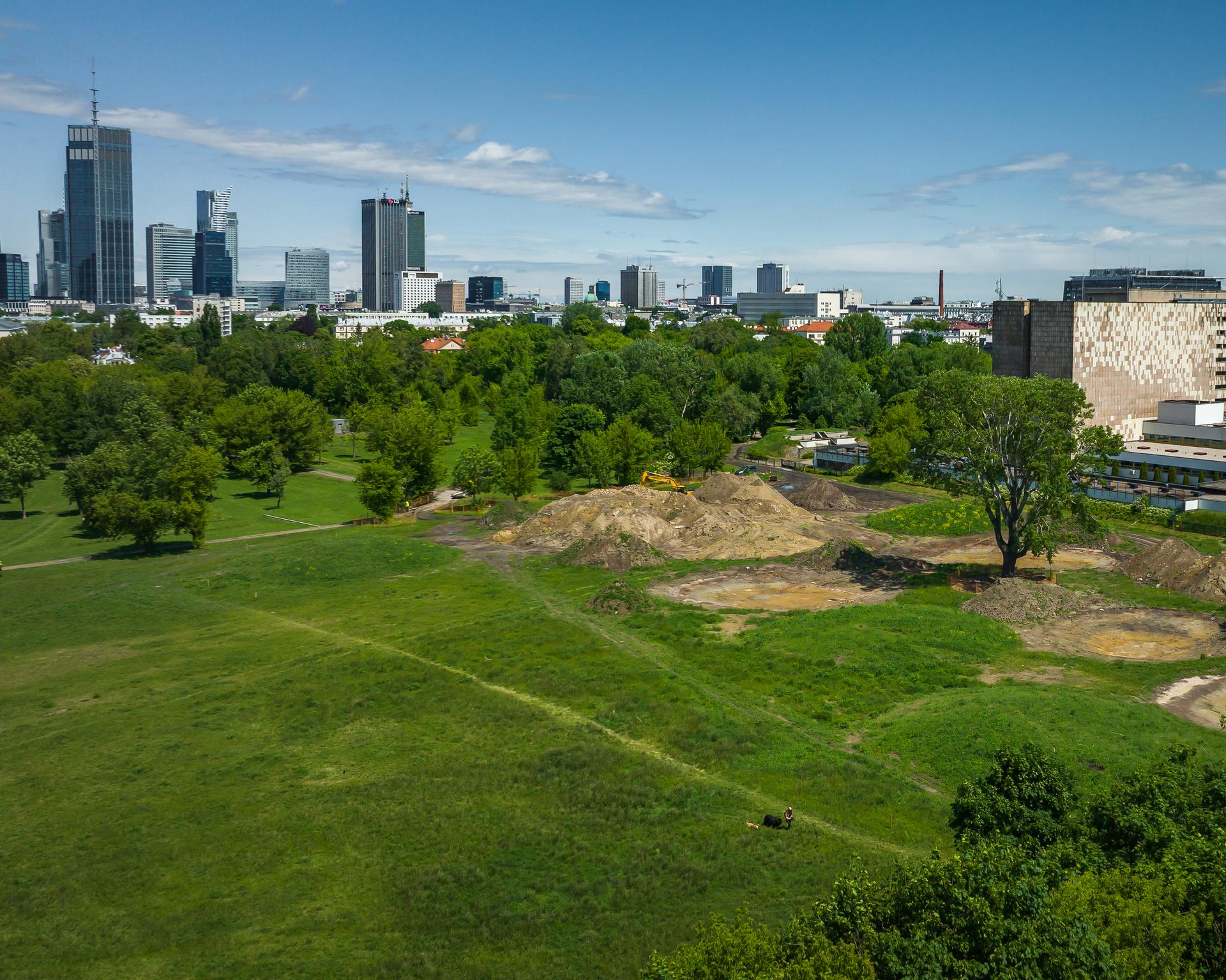 Modernizacja parku Pole Mokotowskie w Warszawie, proj. WXCA