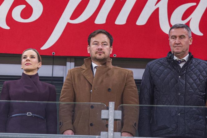 Marta Nawrocka na meczu Polska - Holandia