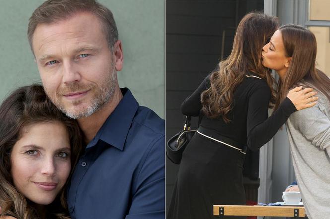 M jak miłość odc. 1408. Anka (Weronika Rosati), Andrzej Budzyński (Krystian Wieczorek), Magda (Anna Mucha)