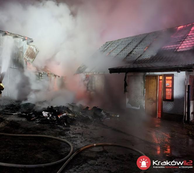 Pożar pustostanu w Krakowie