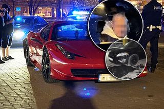 Znany TikToker driftował czerwonym Ferrari. Rozbił auto i odjechał. Chwilę później zatrzymała go policja