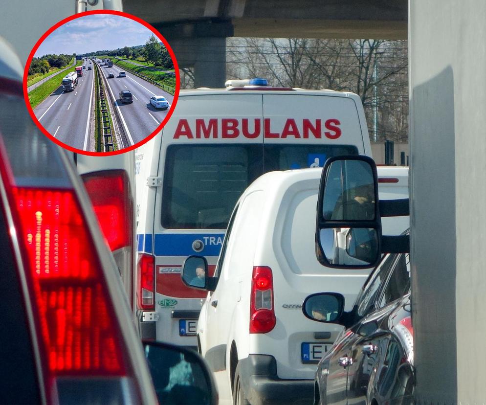 Kierowca auta dostawczego blokował przejazd karetce z ciężko chorym pacjentem! Dantejskie sceny na autostradzie A4 