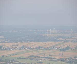 Piękne Góry Świętokrzyskie widziane ze słynnej wieży