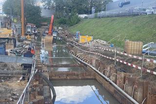 S86, węzeł Agata znów zalana. 