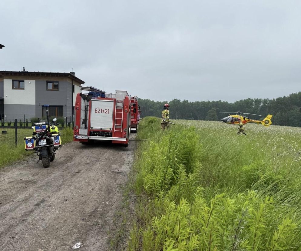 Wypadek wiatrakowca w Świętochłowicach