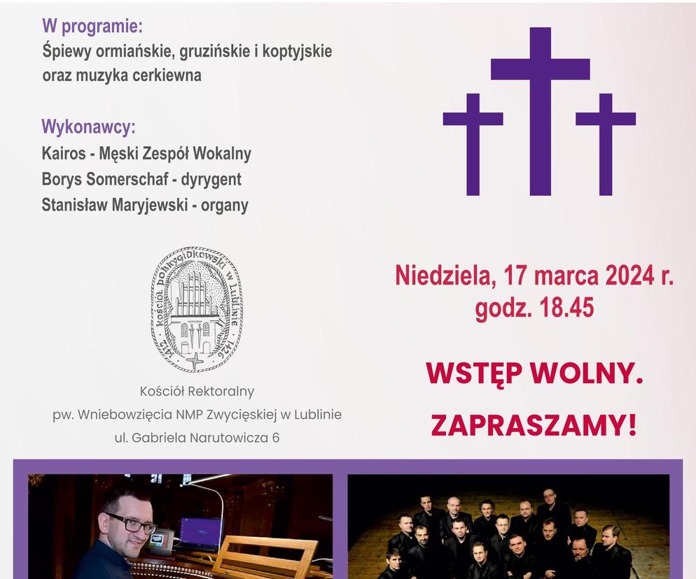 Wieczory muzyczne w Kościele Pobrygidkowskim - plakat koncertu