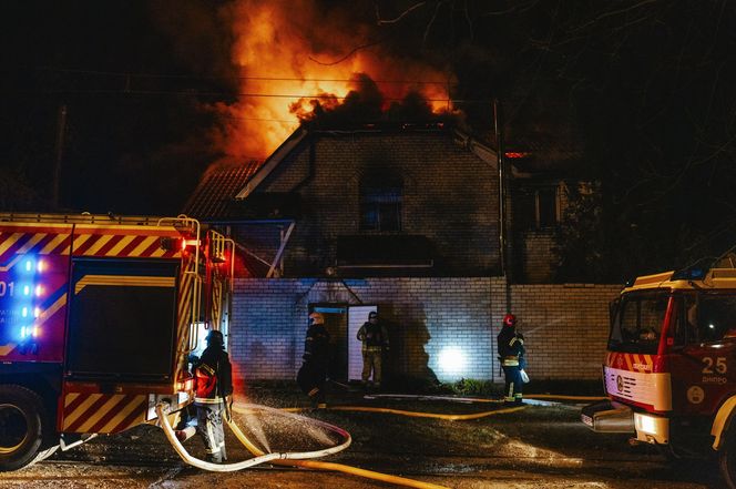 Ukraina. Zmasowany atak rosyjskich dronów na Dniepr